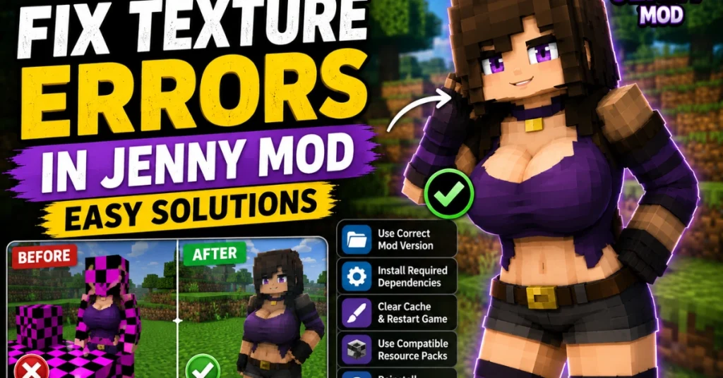 how to fix texture errors in jenny mod
