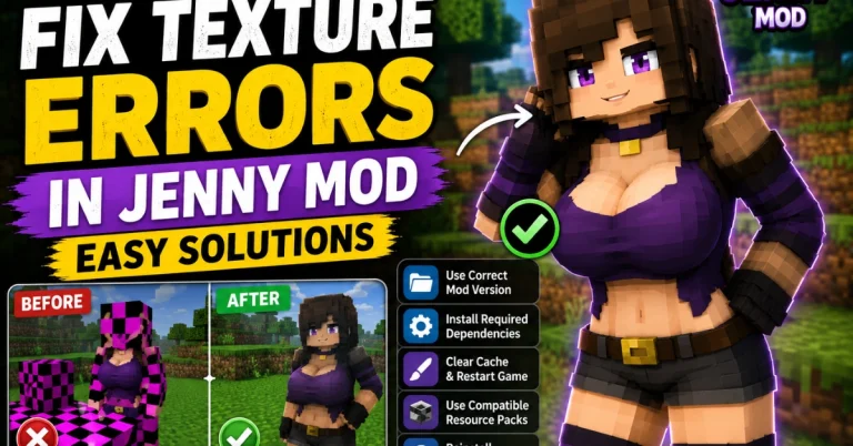 how to fix texture errors in jenny mod