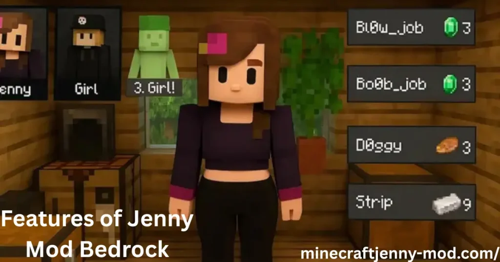 Features of Jenny Mod Bedrock